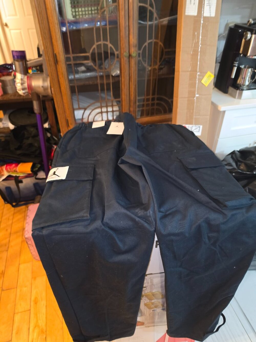 Large jordan cargo pants large Adidas pants